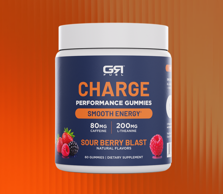 Charge Energy Gummies: 80mg Caffeine + L-Theanine | GR Fuel